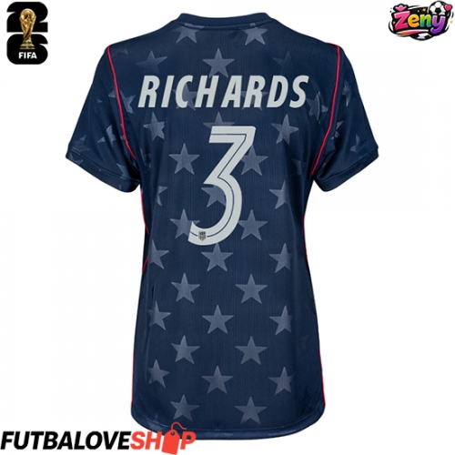 Dres Spojené štáty Chris Richards #3 Preč pre Ženy MS 2026 Krátky Rukáv